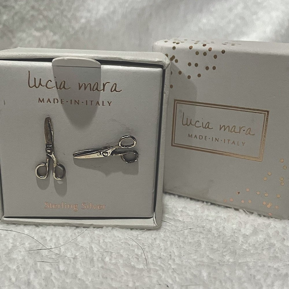 Sterling Silver Scissor Earings